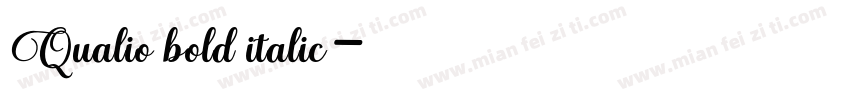 Qualio bold italic字体转换